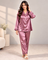 Rose Mauve Luxe Satin Pajama Set