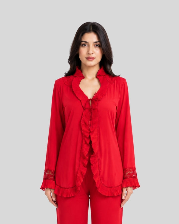 Crimson Charm Robe Set