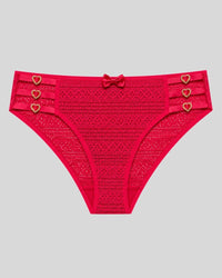 Red Heart Lace Panty