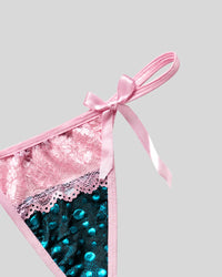 Pink Stardust Lace Thong Panty