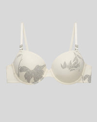 Ivory Leaf Push-Up Bra