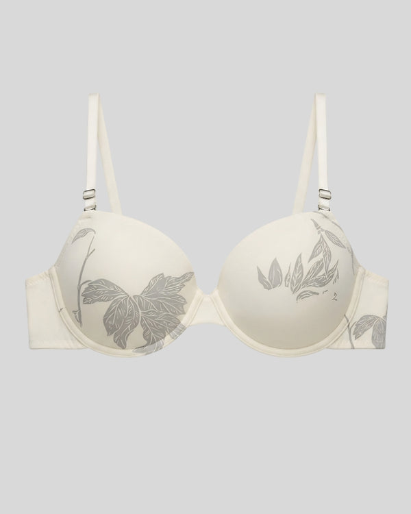 Ivory Leaf Push-Up Bra