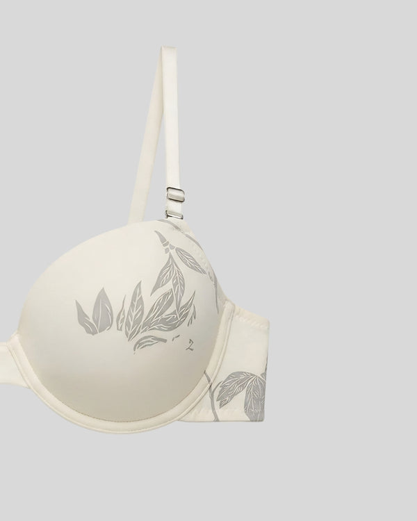 Ivory Leaf Push-Up Bra