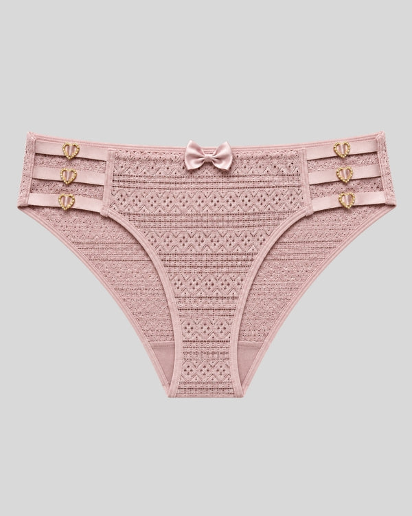 Blush Pink Heart  Lace Panty