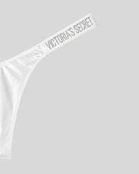 Victoria Secret White Satin Shine Thong