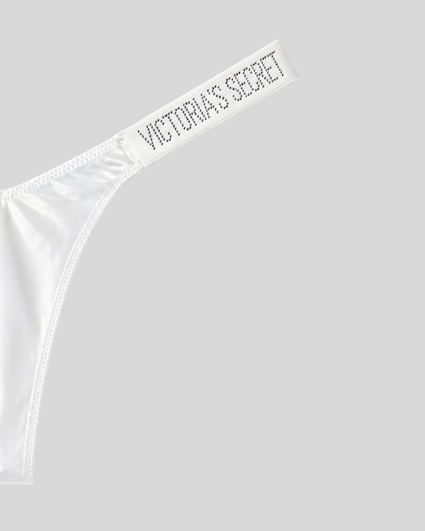 Victoria Secret White Satin Shine Thong