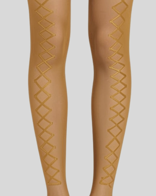 Golden Lattice Sheer Fashion Tights