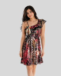 Floral Charm Chiffon Mini Dress