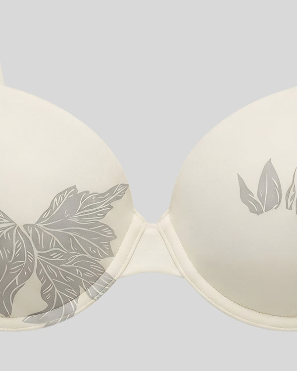 Ivory Leaf Push-Up Bra