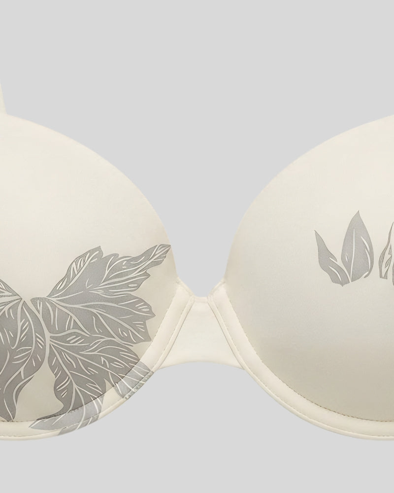 Ivory Leaf Push-Up Bra