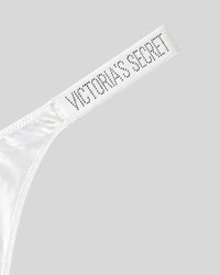 Victoria Secret White Satin Shine Thong