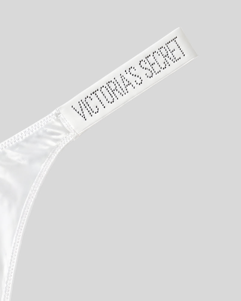 Victoria Secret White Satin Shine Thong