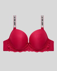 Just Do It Ruby Red Lace Bra