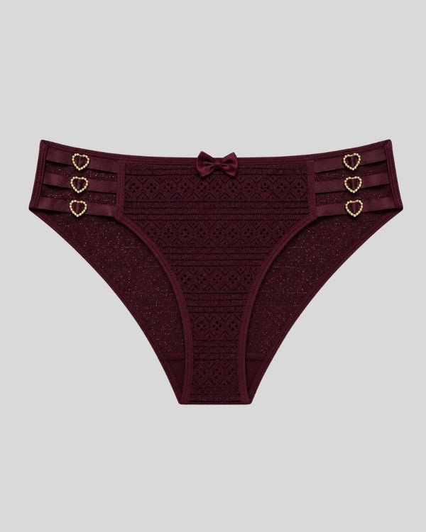 Light Wine Heart bow Panty