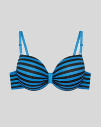 Ocean Stripe Push-Up Bra