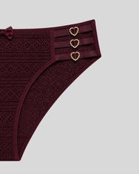 Light Wine Heart bow Panty