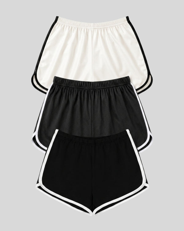 Contrast Trim Lounge Shorts ( Pack of 3 )