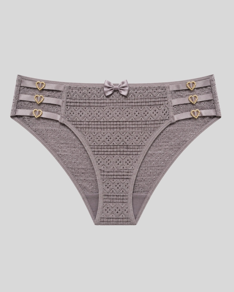 Heart Charm Lace Bikini Panty