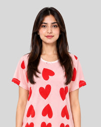 Pink Dilber Printed Lounge PJ Set