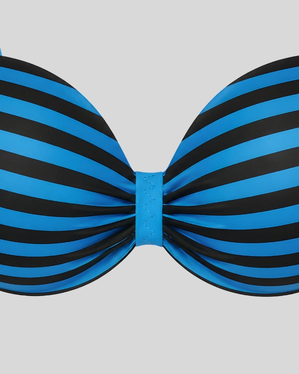Ocean Stripe Push-Up Bra