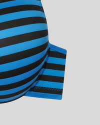 Ocean Stripe Push-Up Bra