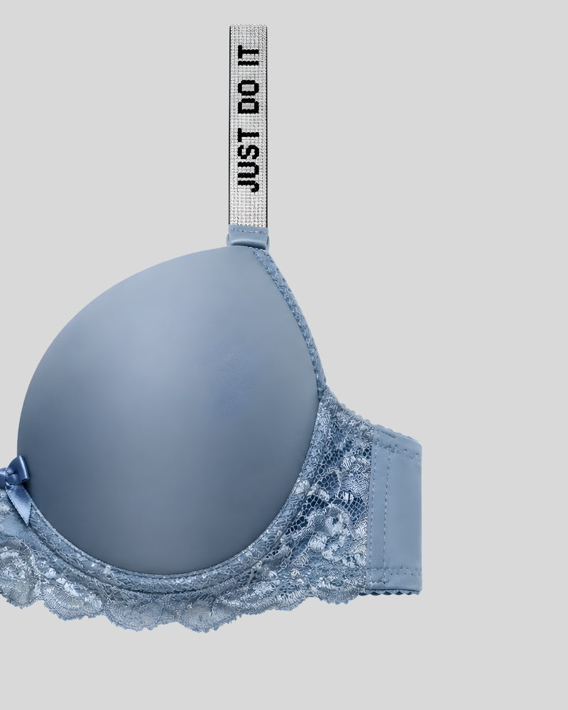 Just Do It Sky Blue Lace Bra