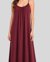 Midnight Wine Flow Maxi Dress