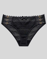 Black Heart bow Panty