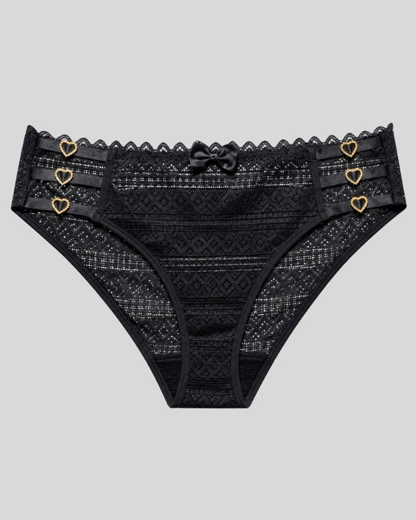 Black Heart bow Panty