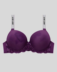 Royal Purple Lace Push-Up Bra