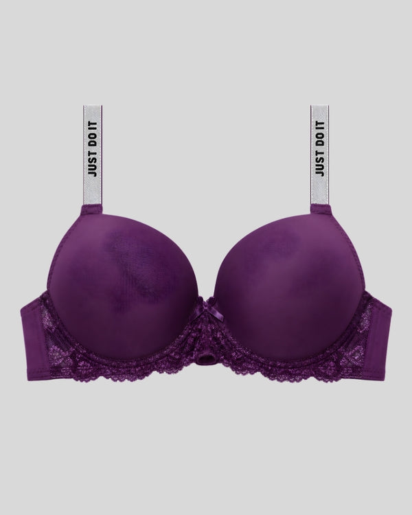 Royal Purple Lace Push-Up Bra