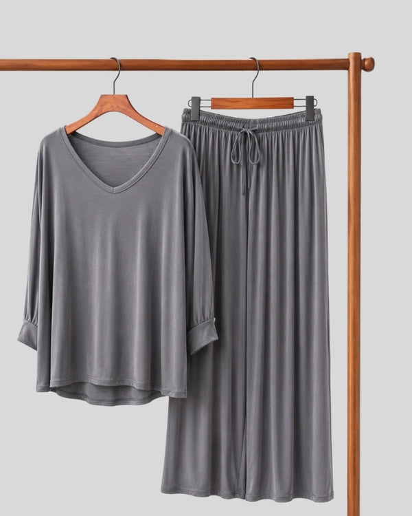 Plain Grey Relax Lounge PJ Set