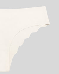 Ivory Scallop Seamless Bikini Panty