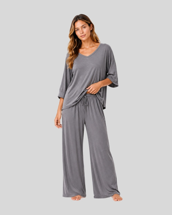 Plain Grey Relax Lounge PJ Set