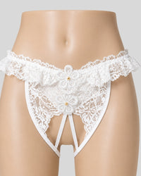 Ivory Bloom Lace Thong