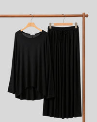 Deep Black Lounge PJ Set