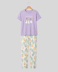 Cute Bunny Printed Lounge PJ Set
