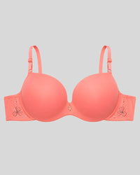 Coral Blossom Soft Push-Up Bra