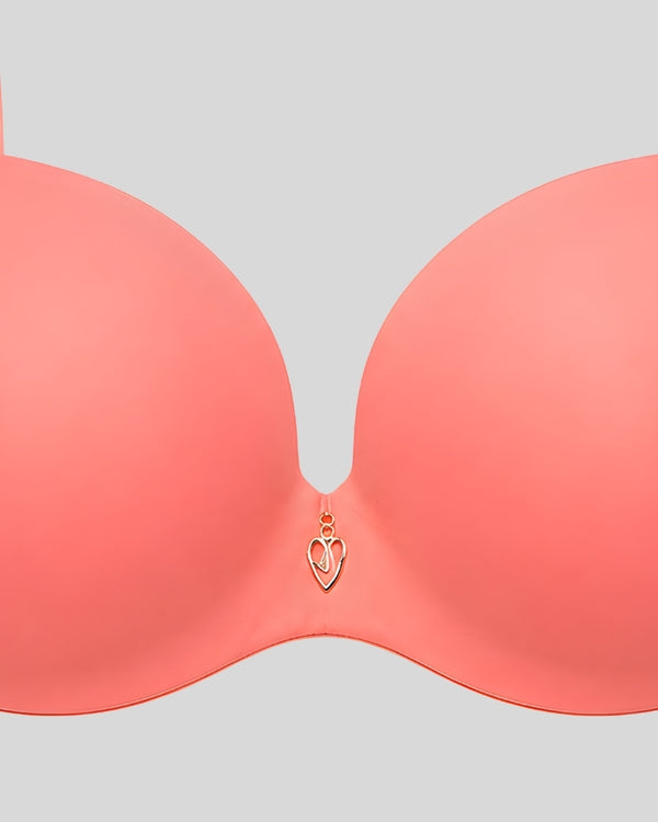 Coral Blossom Soft Push-Up Bra