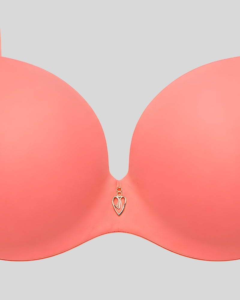 Coral Blossom Soft Push-Up Bra