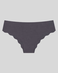 Charcoal Scallop Seamless Bikini Panty