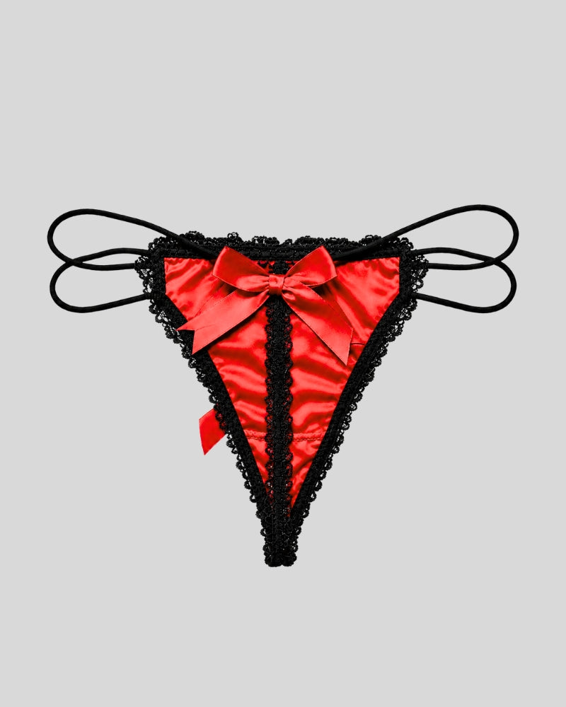 Crimson Lace Thong