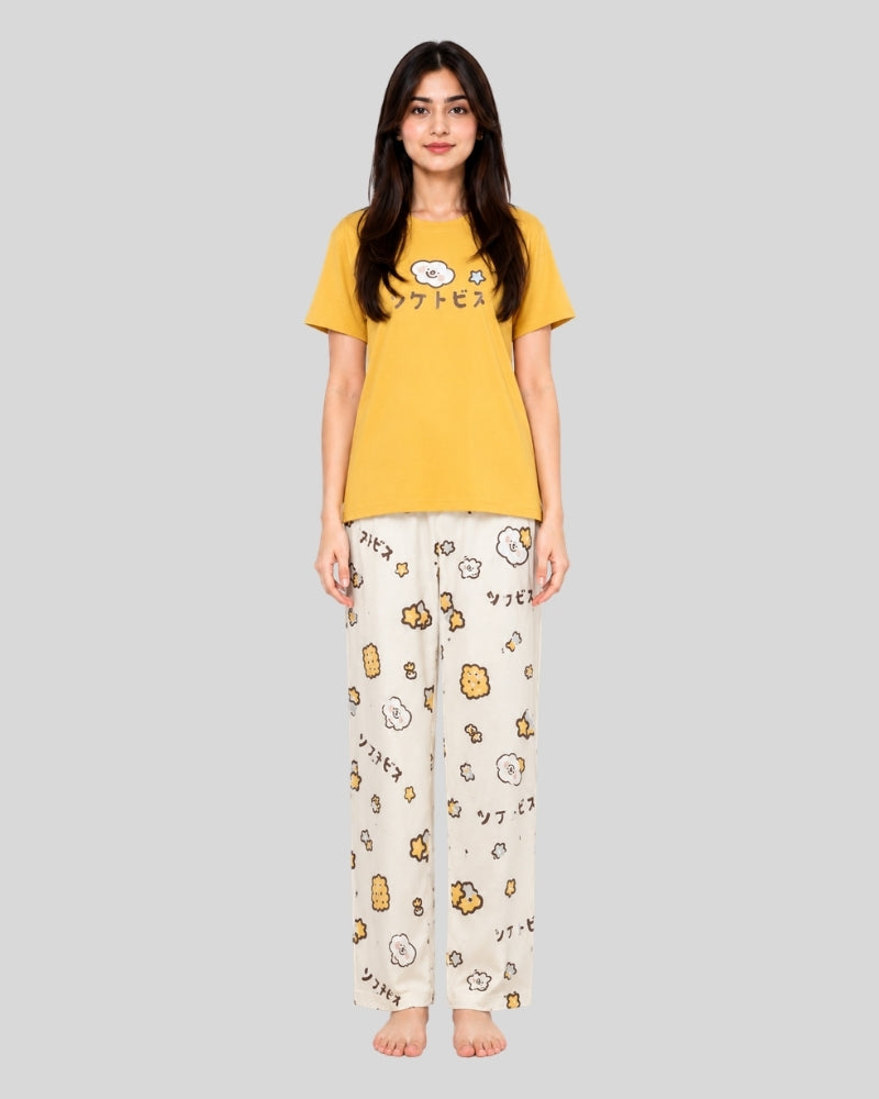 Sunny Bliss Printed PJ Set ( Chinese Printed )