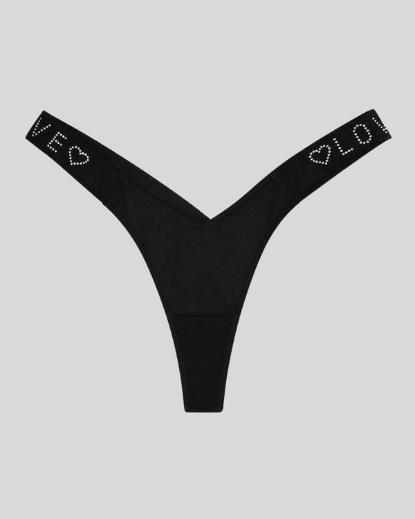 Victoria Secret Black Love Luxe Thong