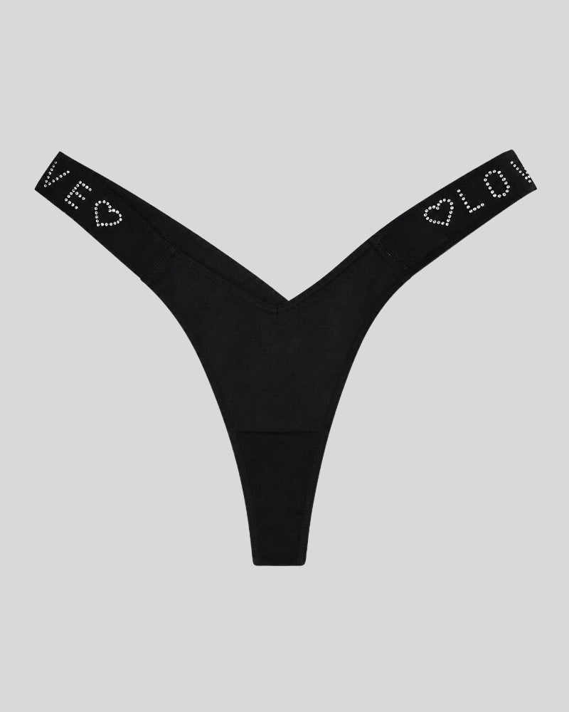 Love Luxe Rhinestone Thong