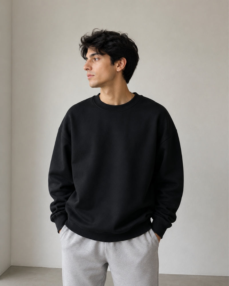Midnight Black Classic Sweatshirt