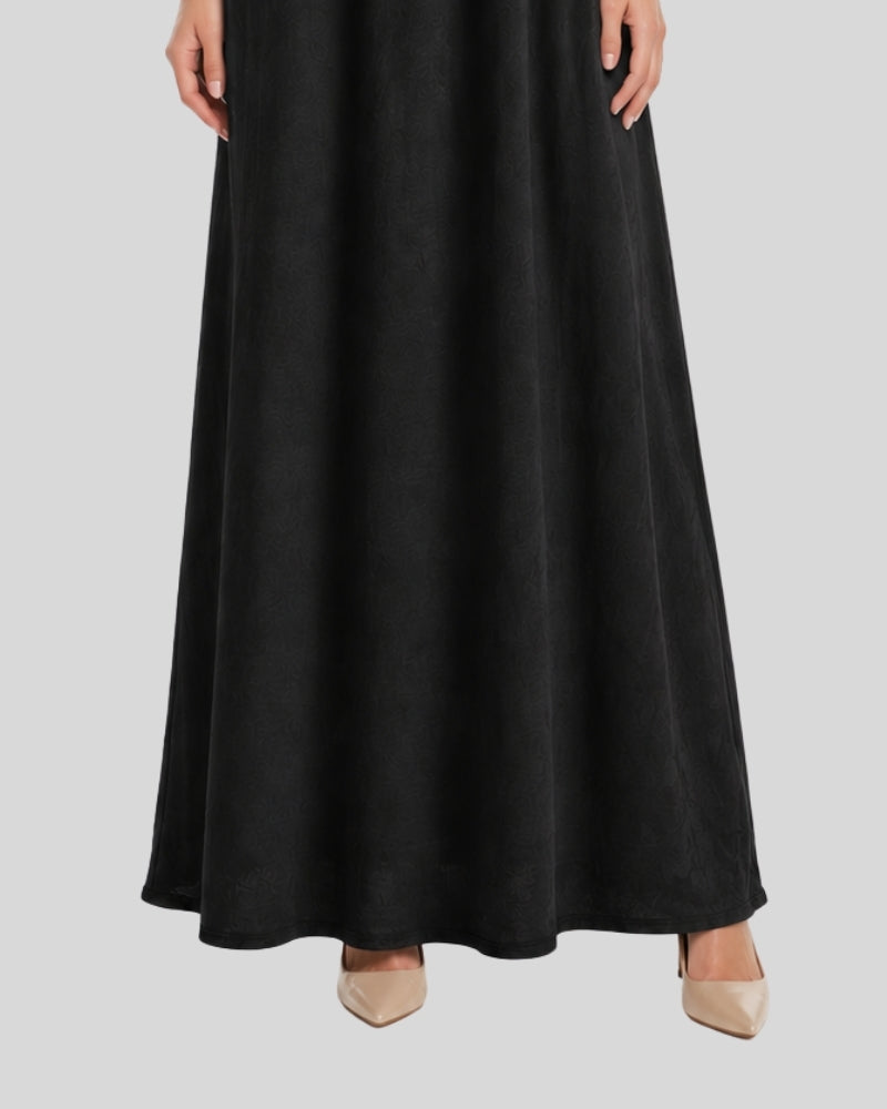 Midnight Black Flow Maxi Dress