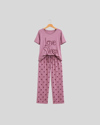Love Sleep Printed Lounge PJ Set