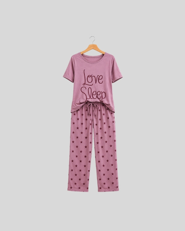 Love Sleep Printed Lounge PJ Set