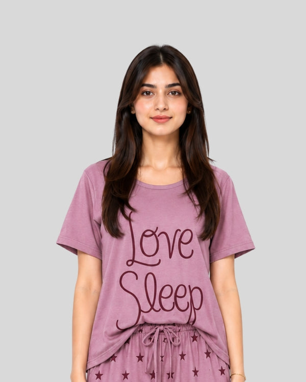 Love Sleep Printed Lounge PJ Set